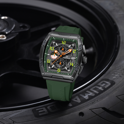 Reloj NAVIFORCE para Hombre Correa Goma Verde Con Cronógrafo NF8052