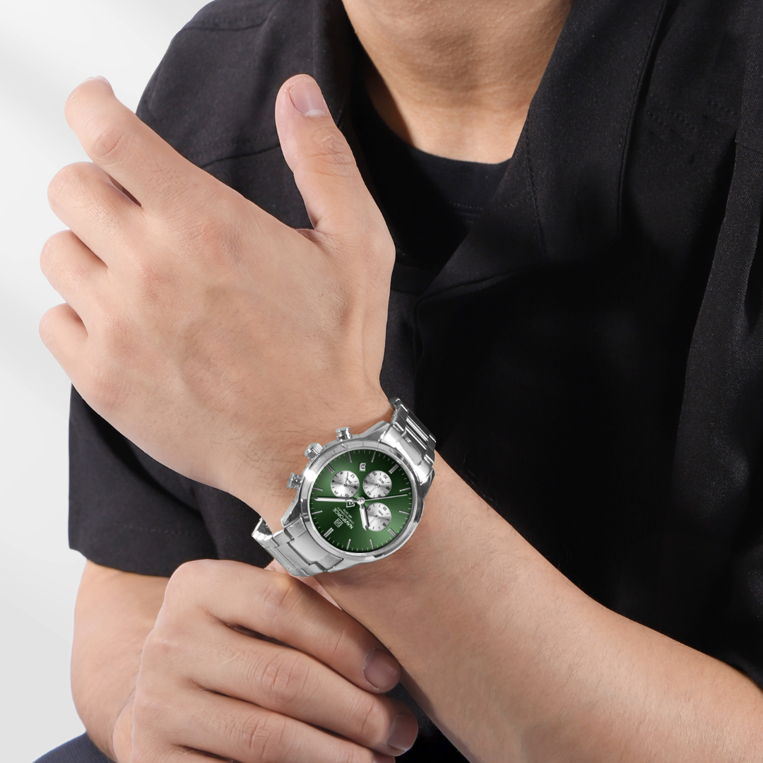 Reloj NAVIFORCE para Hombre Correa Acero Inoxidable Con Cronógrafo NF8076
