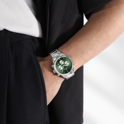 Reloj NAVIFORCE para Hombre Correa Acero Inoxidable Con Cronógrafo NF8076