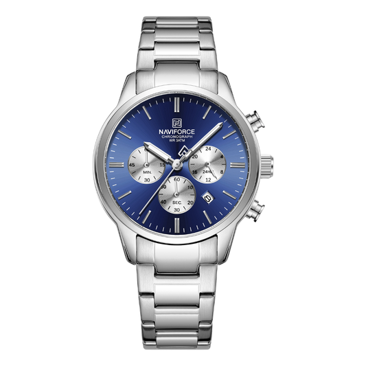 Reloj NAVIFORCE para Hombre Correa Acero Inoxidable Dial Azul NF8076
