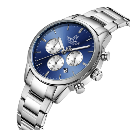 Reloj NAVIFORCE para Hombre Correa Acero Inoxidable Dial Azul NF8076