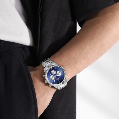 Reloj NAVIFORCE para Hombre Correa Acero Inoxidable Dial Azul NF8076
