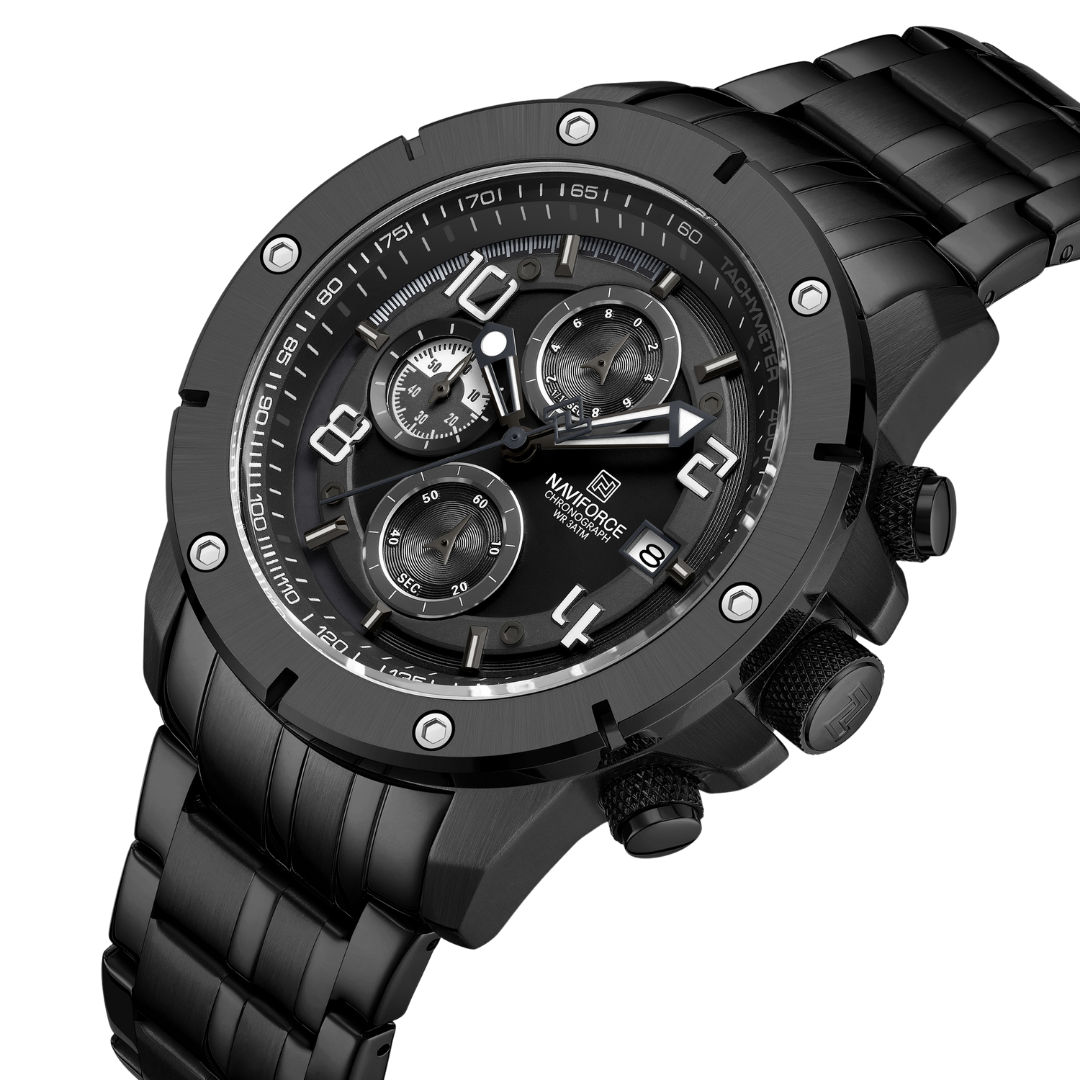 Reloj NAVIFORCE para Hombre Correa Acero Inoxidable Black NF8056