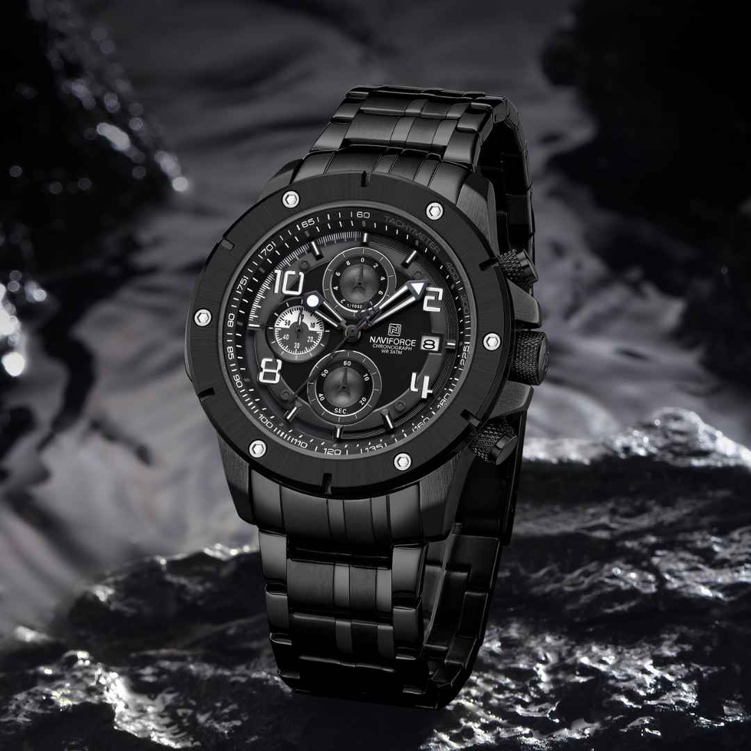 Reloj NAVIFORCE para Hombre Correa Acero Inoxidable Black NF8056