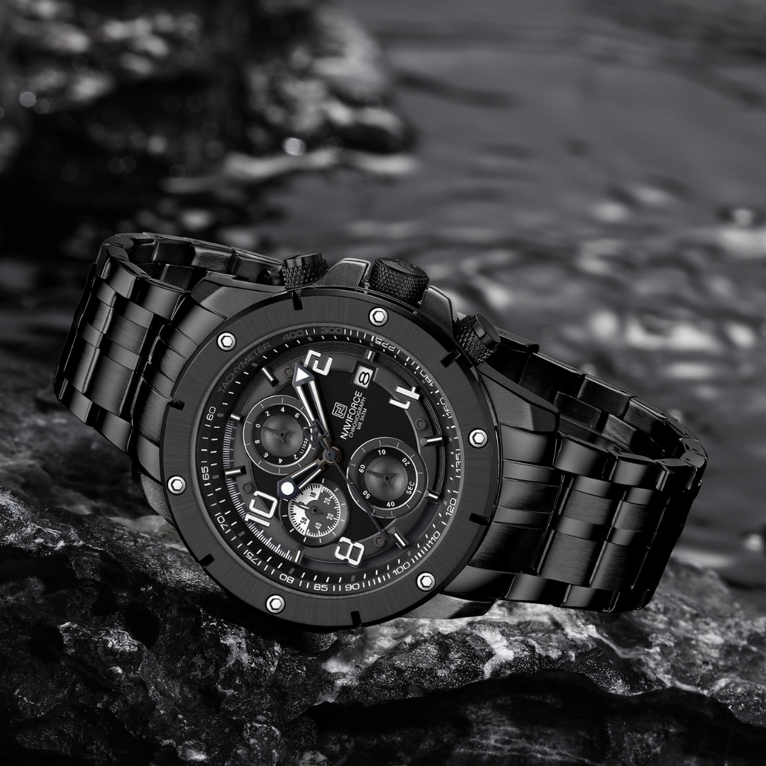 Reloj NAVIFORCE para Hombre Correa Acero Inoxidable Black NF8056