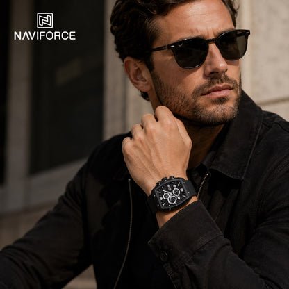 NAVIFORCE Reloj para Caballero Calendario Con Cronografo