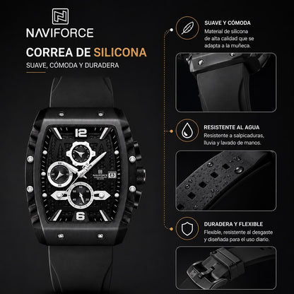 NAVIFORCE Reloj para Caballero Calendario Con Cronografo