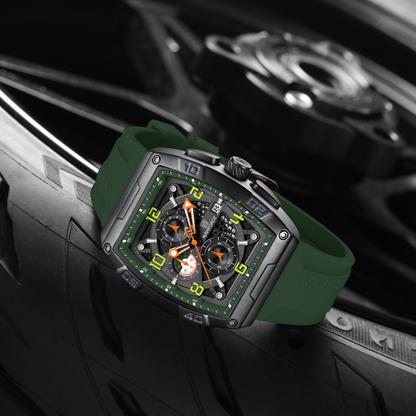 Reloj NAVIFORCE para Hombre Correa Goma Verde Con Cronógrafo NF8052
